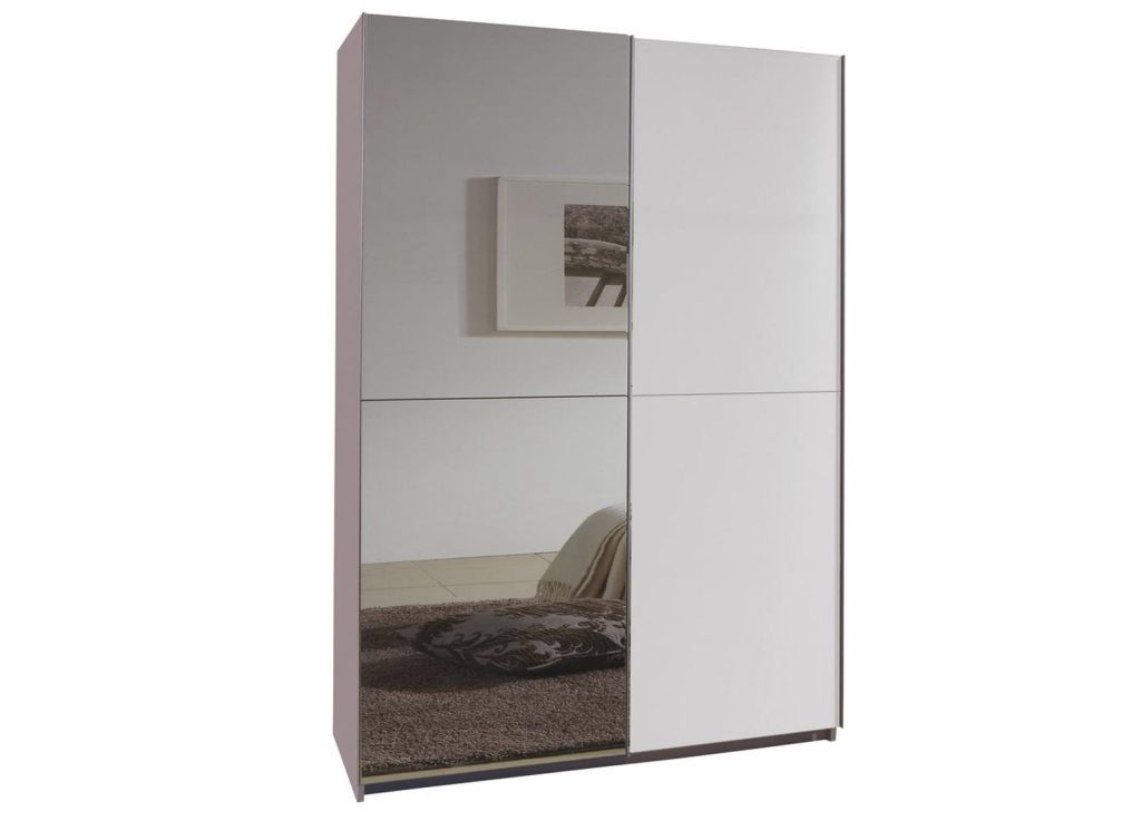 Armoire à portes coulissantes blanche 135 cm