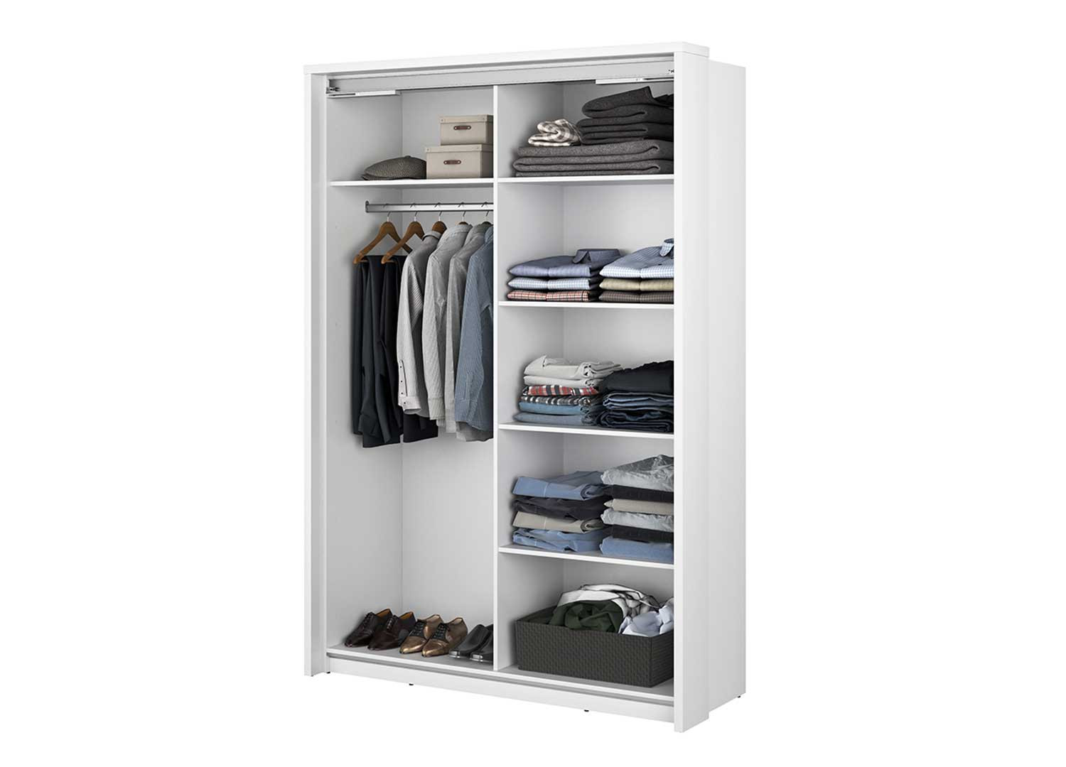 Armoire à portes coulissantes blanche