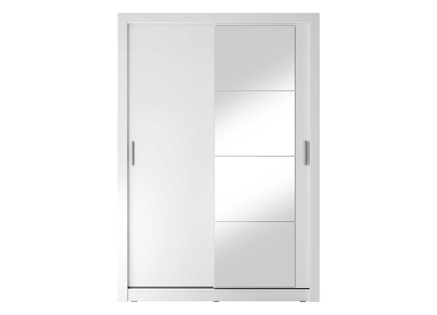 Armoire blanche à portes coulissantes 150 cm
