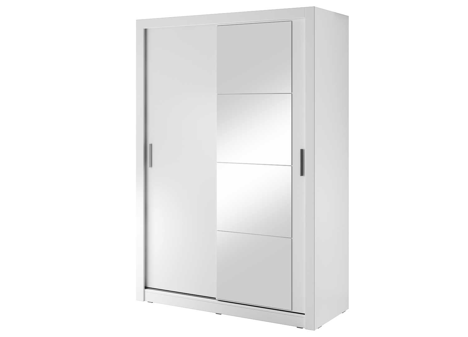 Armoire blanche à portes coulissantes 150 cm
