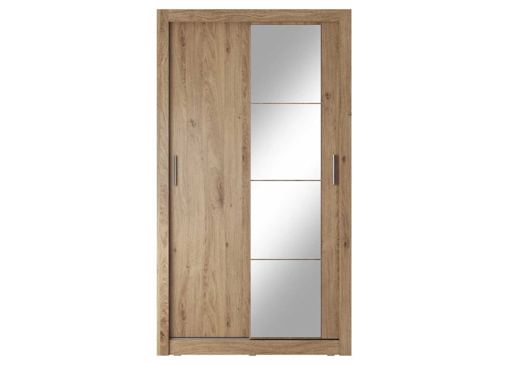 Armoire chêne shetland 2 portes coulissantes 120 cm