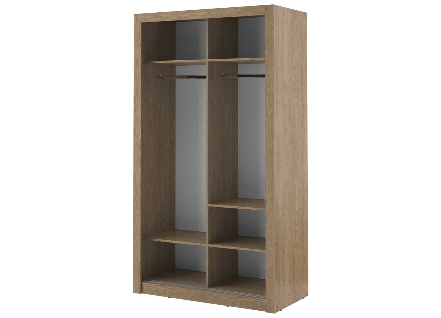 Armoire chêne shetland 2 portes coulissantes 120 cm