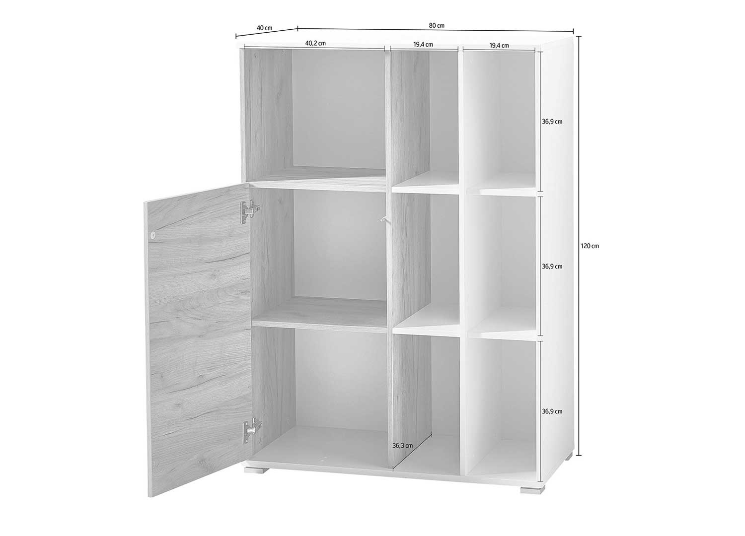 Armoire de classement bureau 9 compartiments