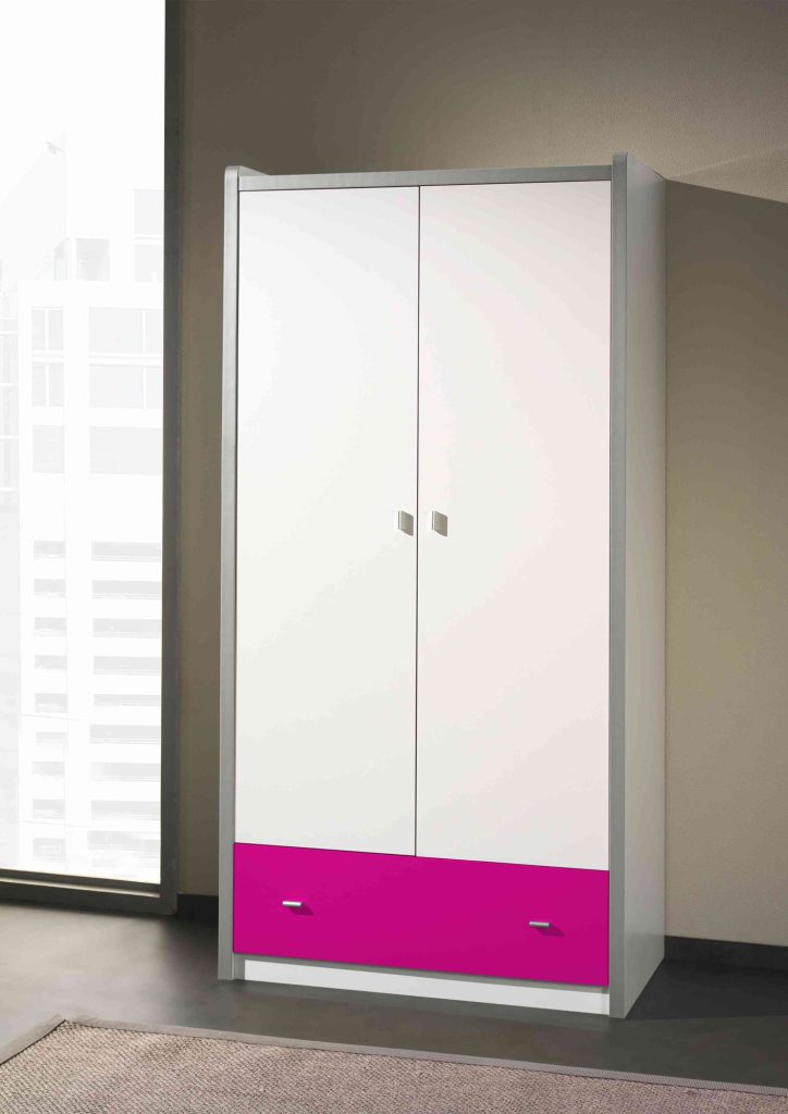 Armoire de Rangement Blanche- 2 portes- 1 tiroir