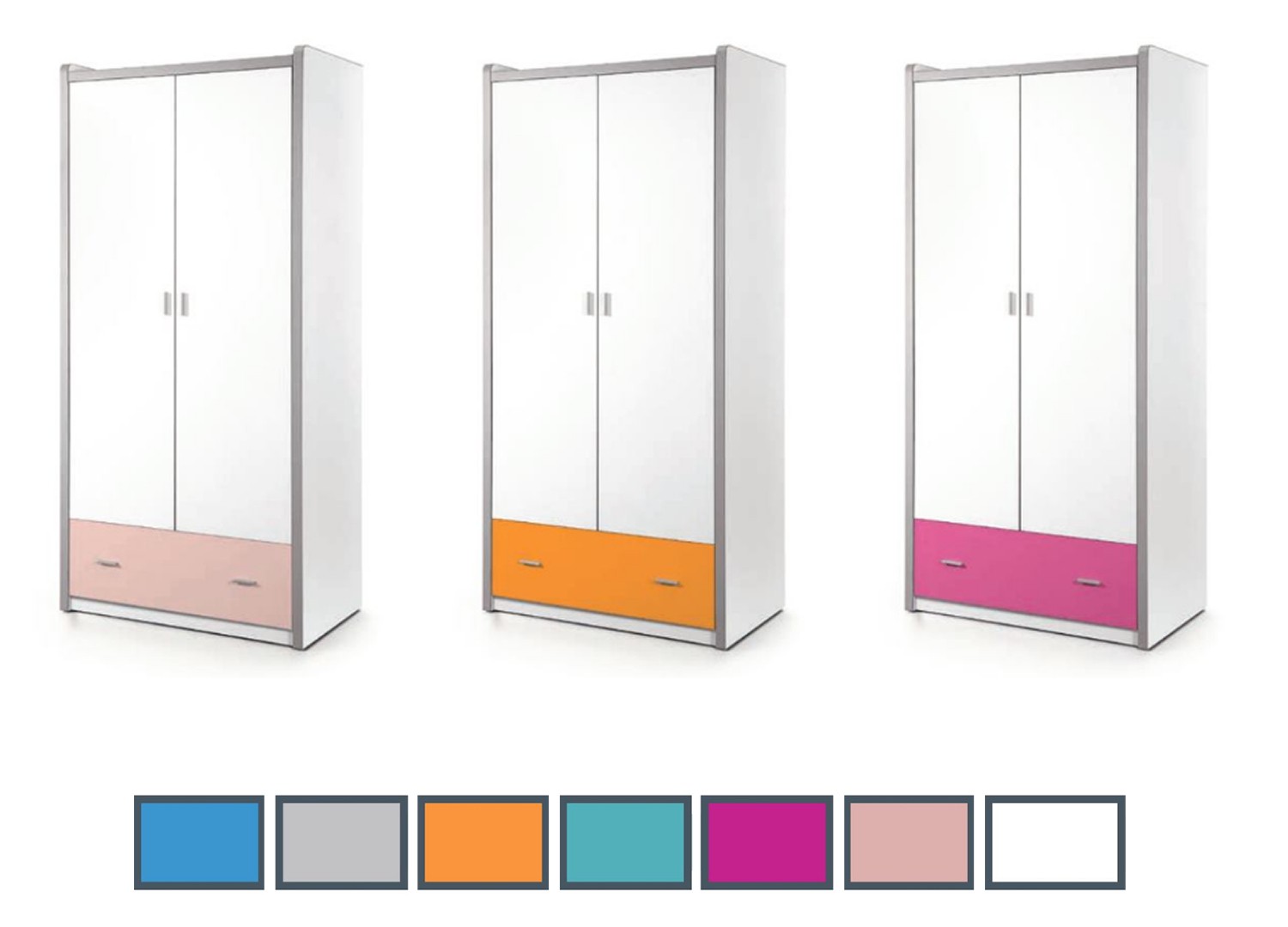 Armoire de Rangement Blanche- 2 portes- 1 tiroir