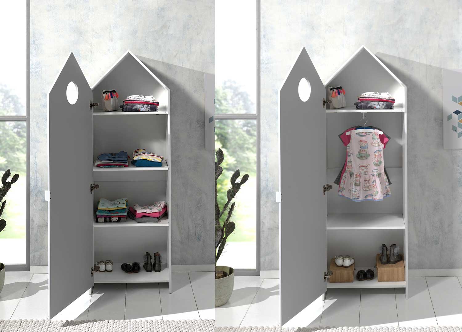 Armoire de rangement chambre enfant couleur vert menthe