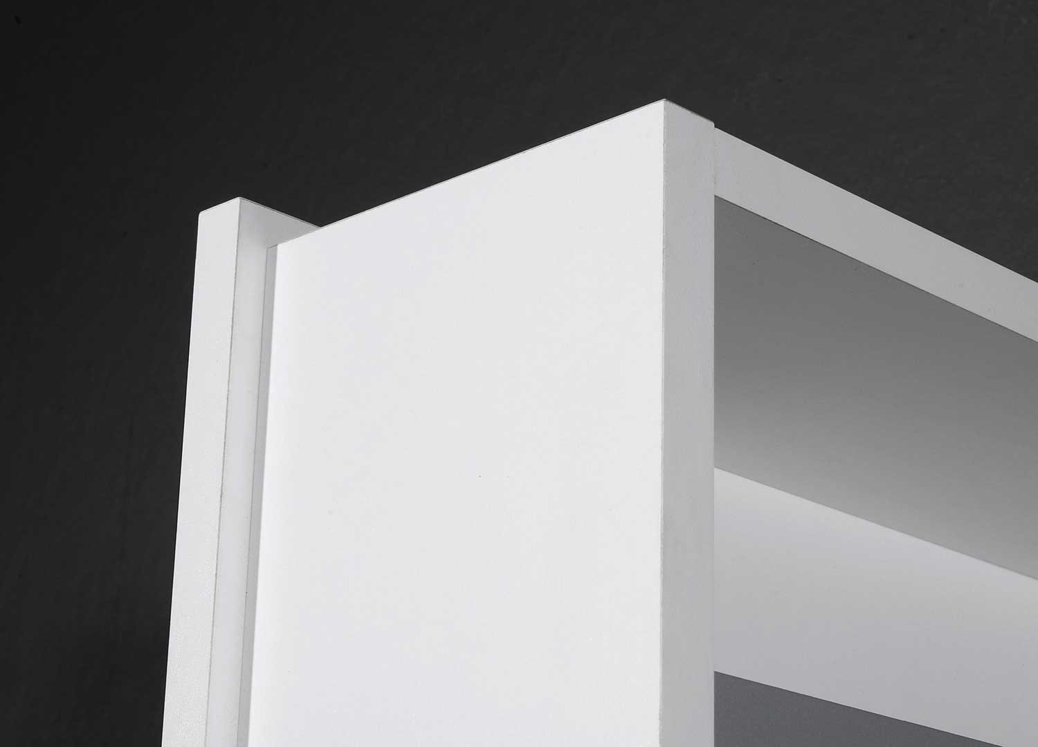 Armoire d'entrée amovible blanche avec miroir