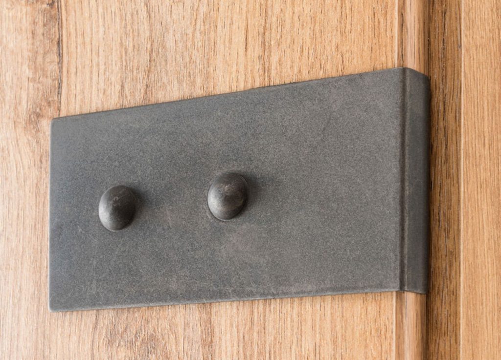 Armoire dressing 2 portes coloris chêne et graphite