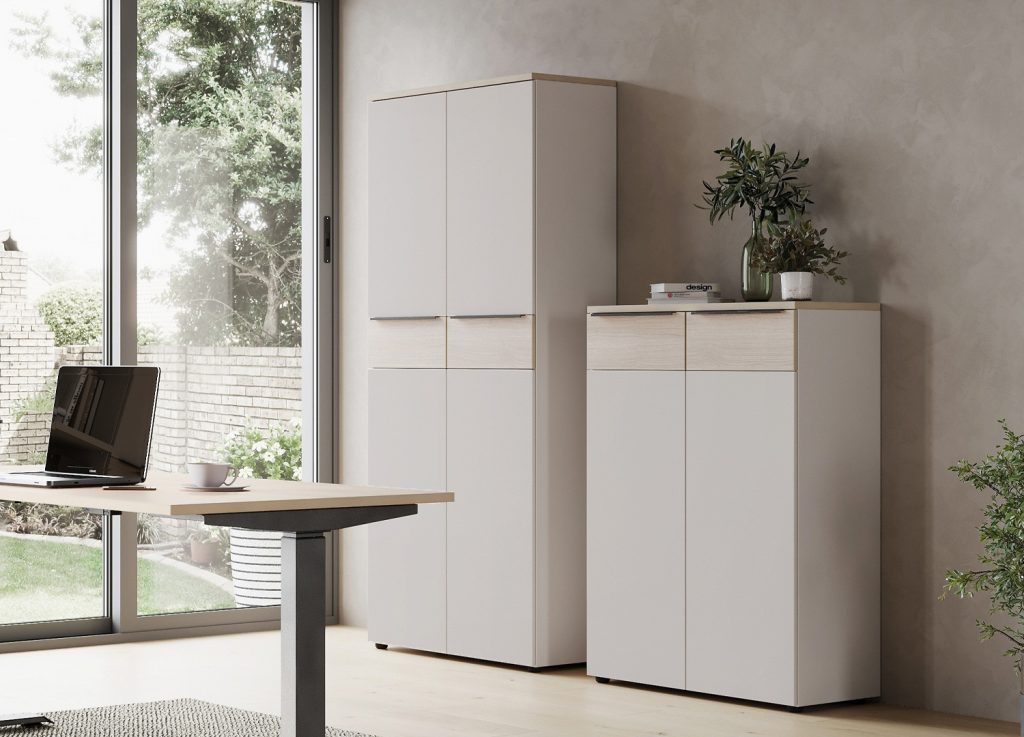 Armoire haute de classement 2 portes 197 cm Oviedo