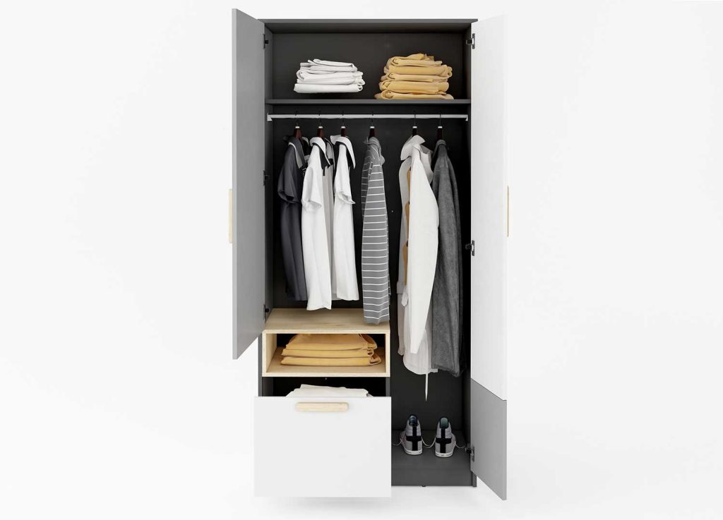 Armoire moderne de 2 portes et 1 tiroir