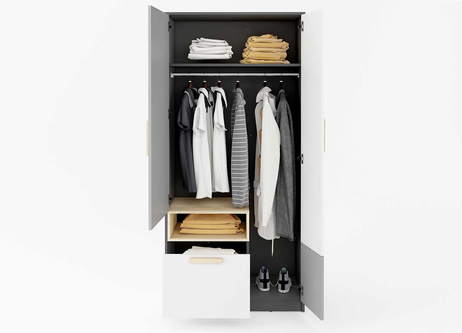 Armoire moderne de 2 portes et 1 tiroir