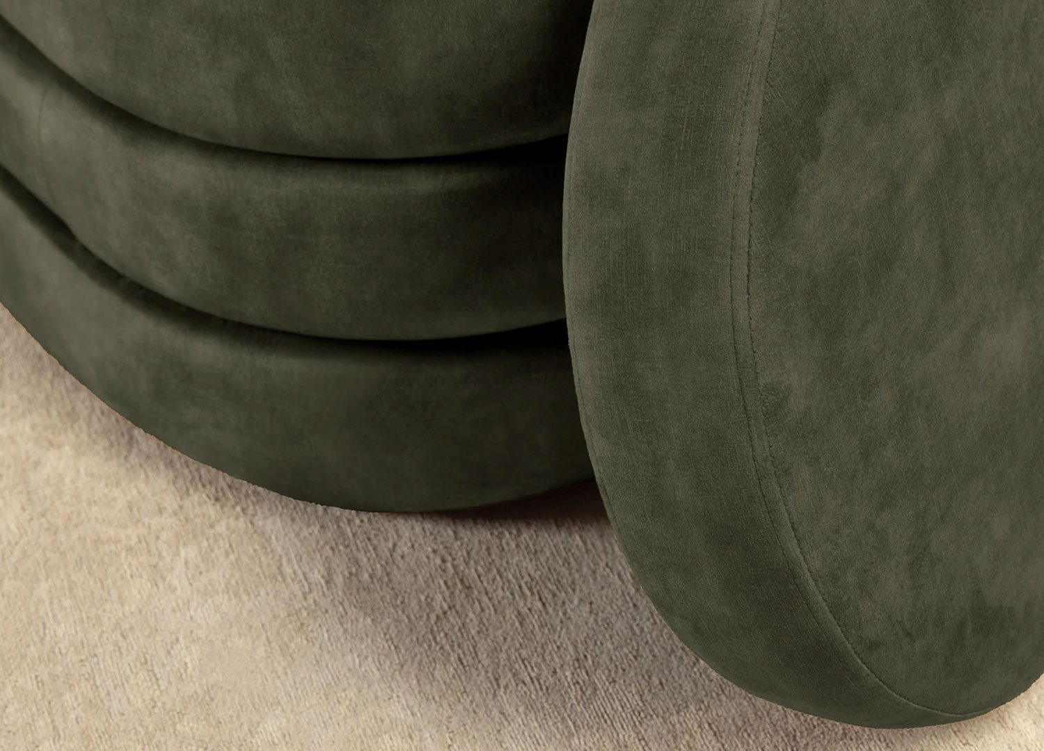 Banc coffre rangement velours vert Hope