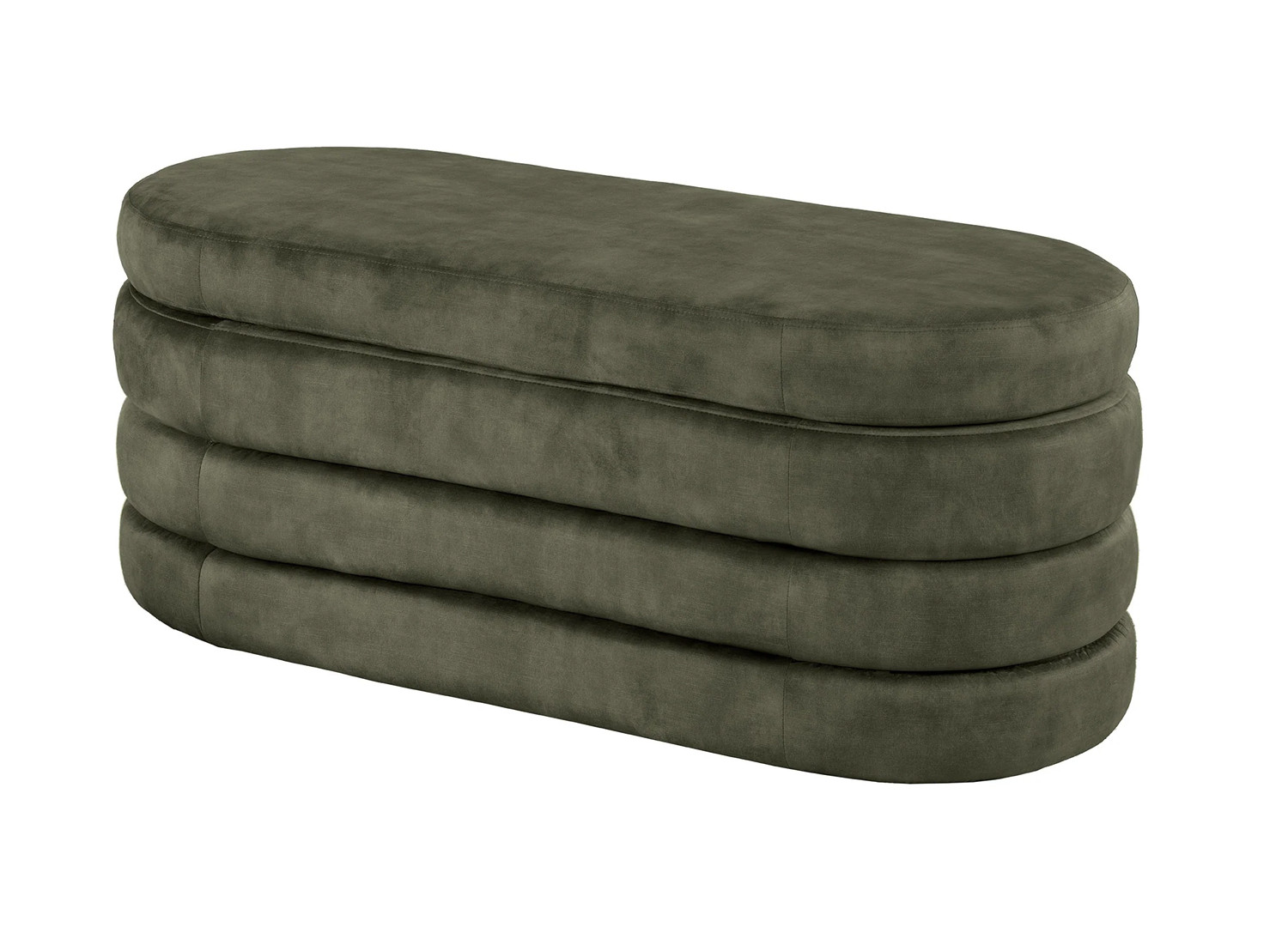 Banc coffre rangement velours vert Hope