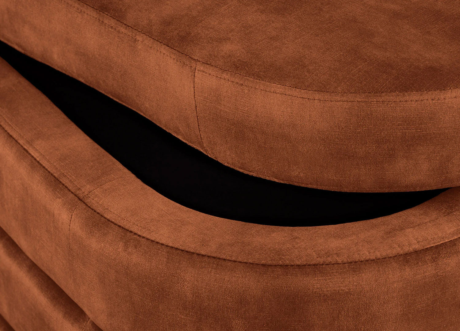 Banc coffre velours brun rouille Hope