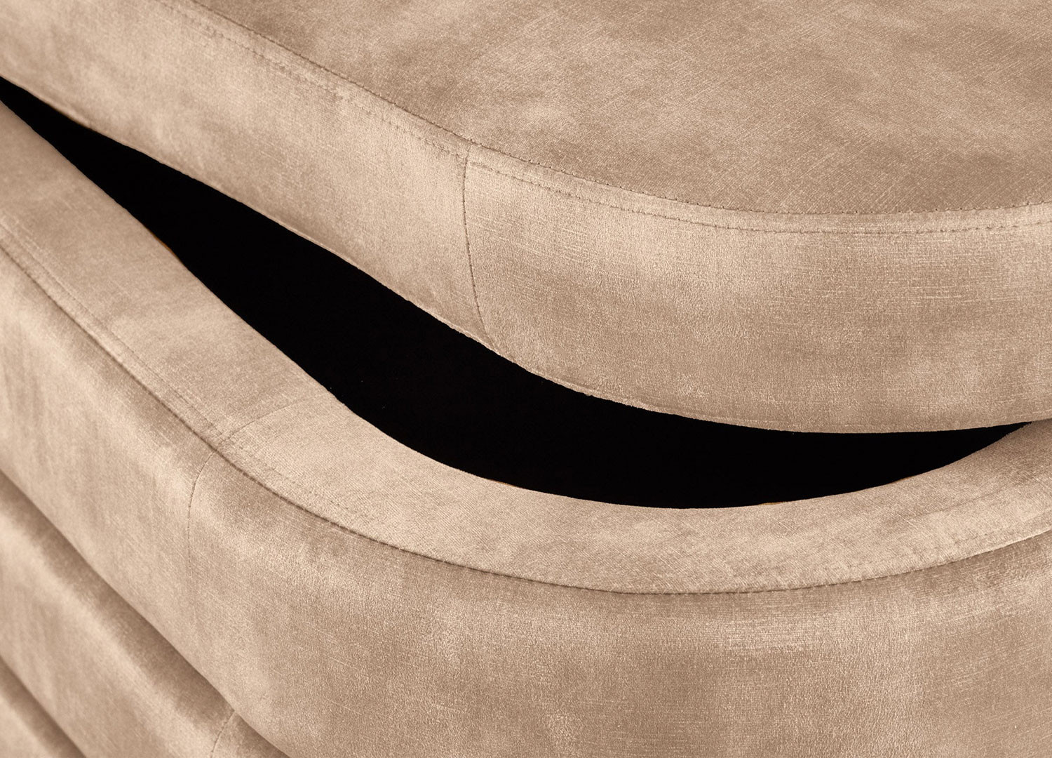 Banc coffre velours champagne Hope