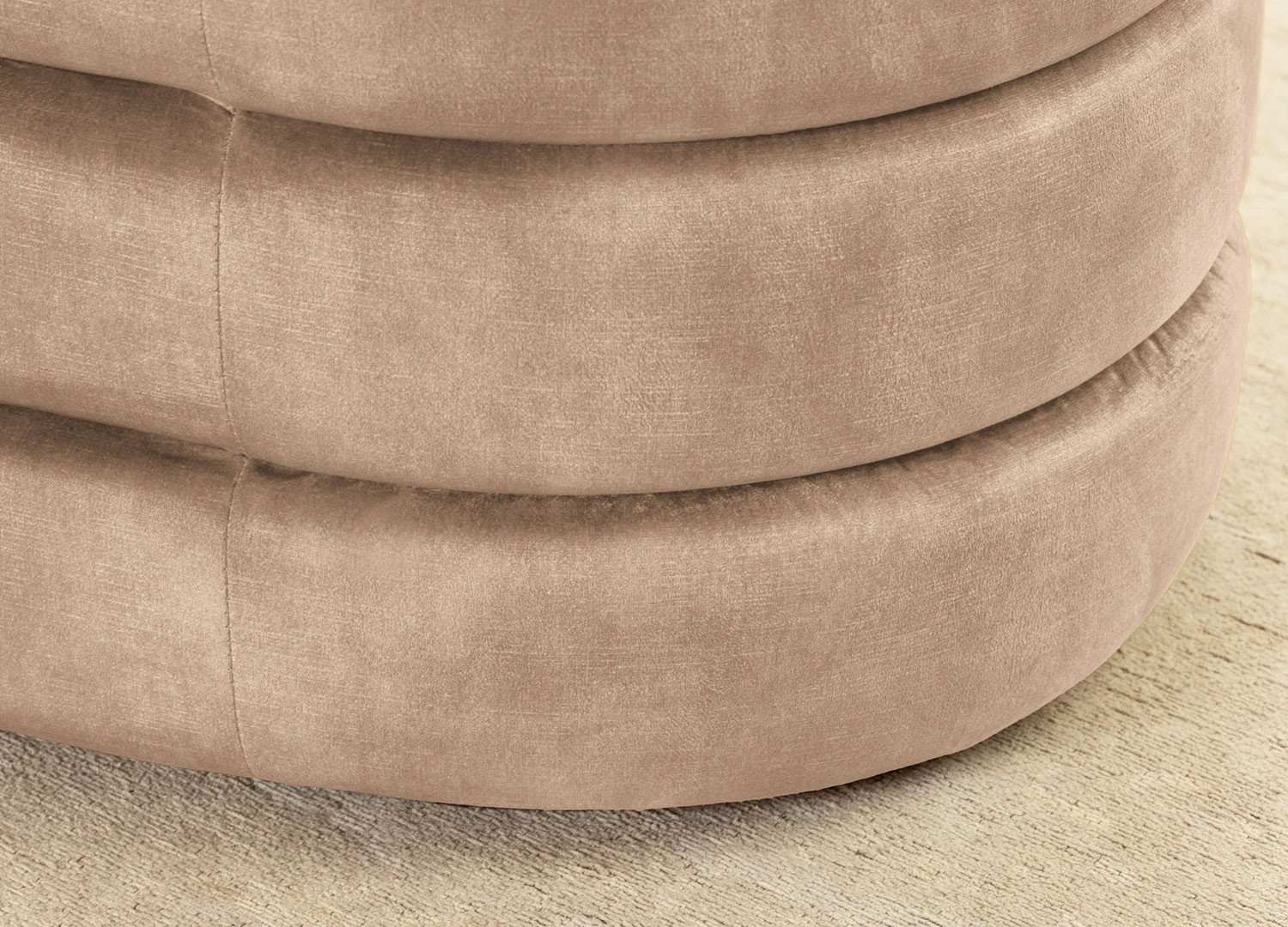 Banc coffre velours champagne Hope