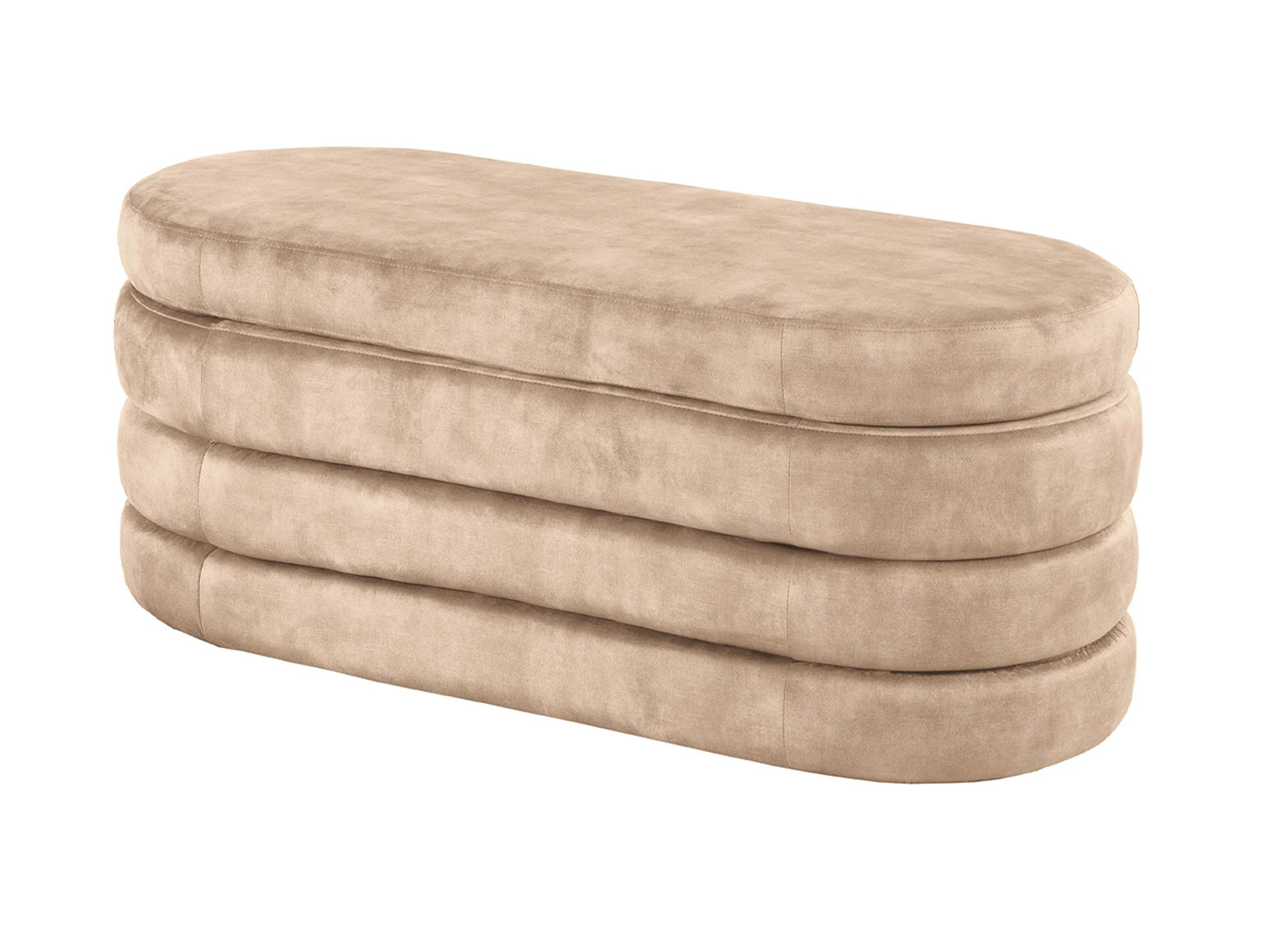Banc coffre velours champagne Hope