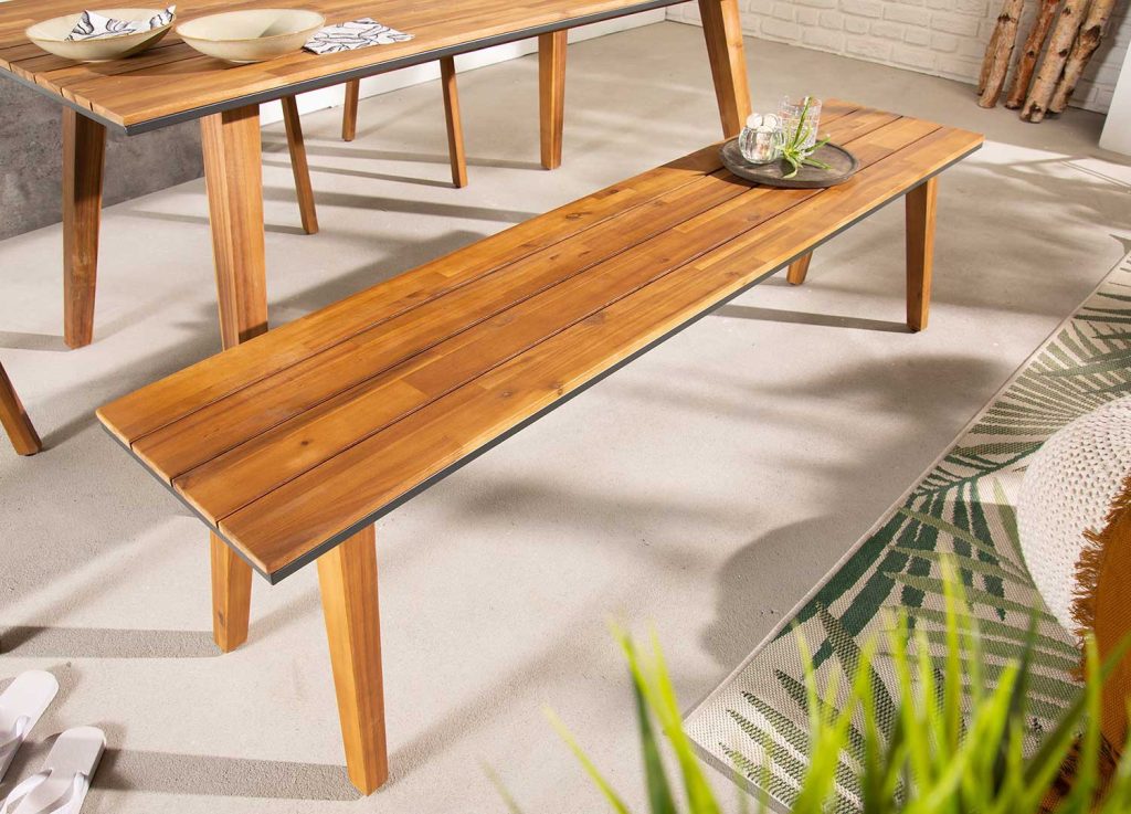 Banc de jardin en bois d'acacia 180 cm