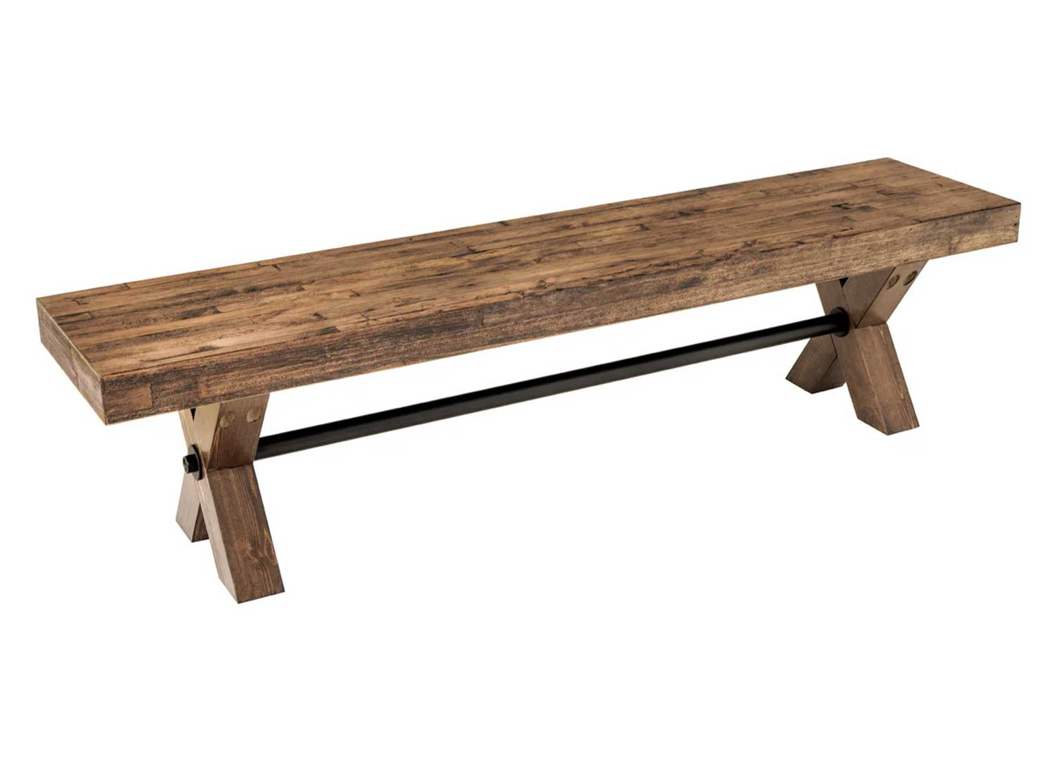 Banc de table en bois de pin Malaya
