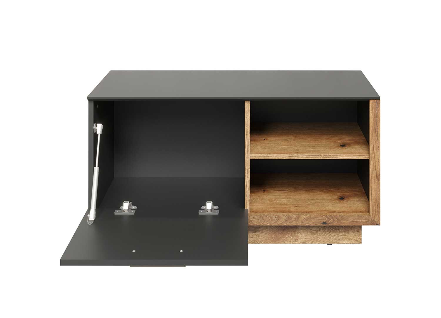 Banc d'entrée gris anthracite et chêne