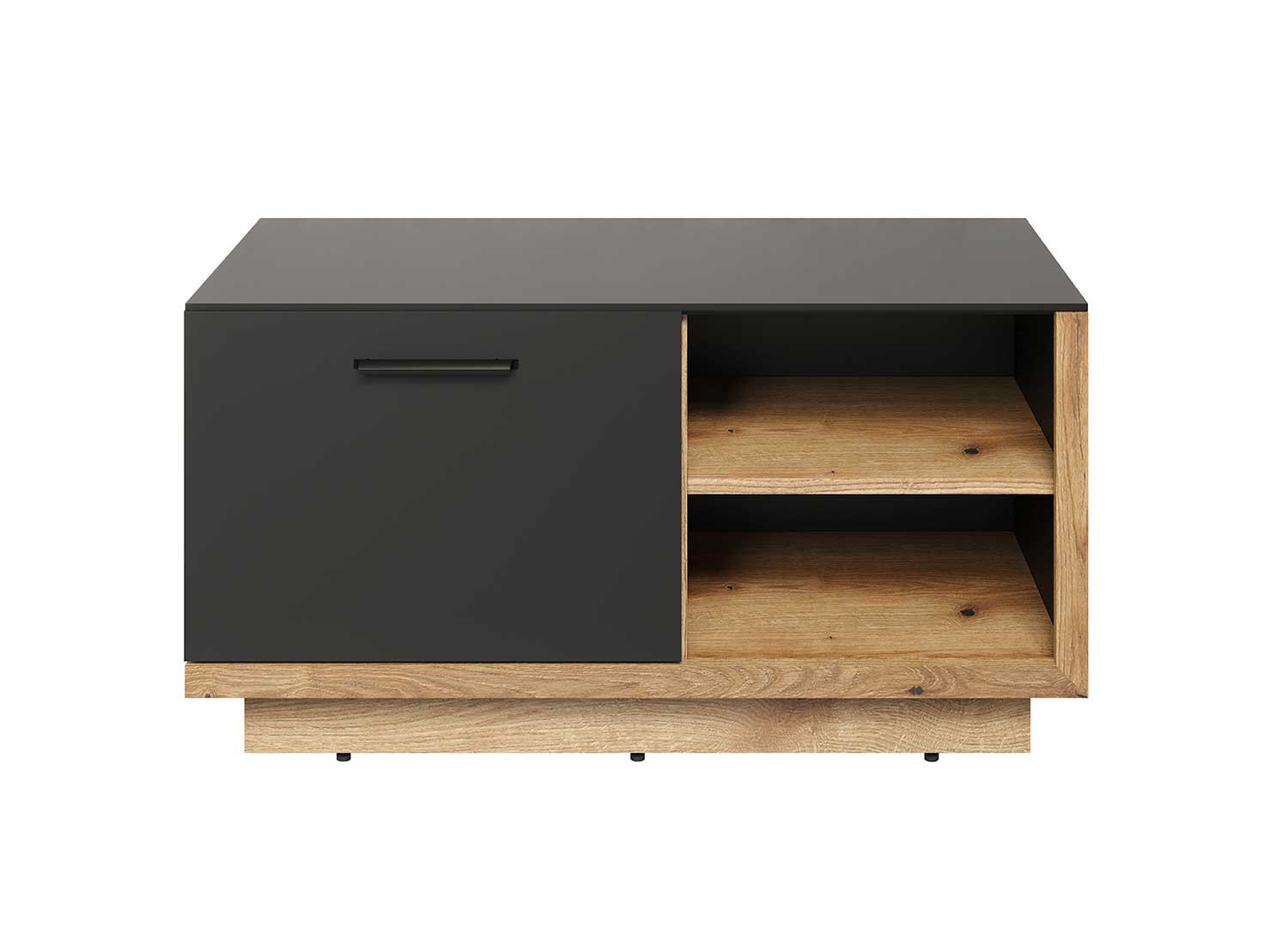 Banc d'entrée gris anthracite et chêne