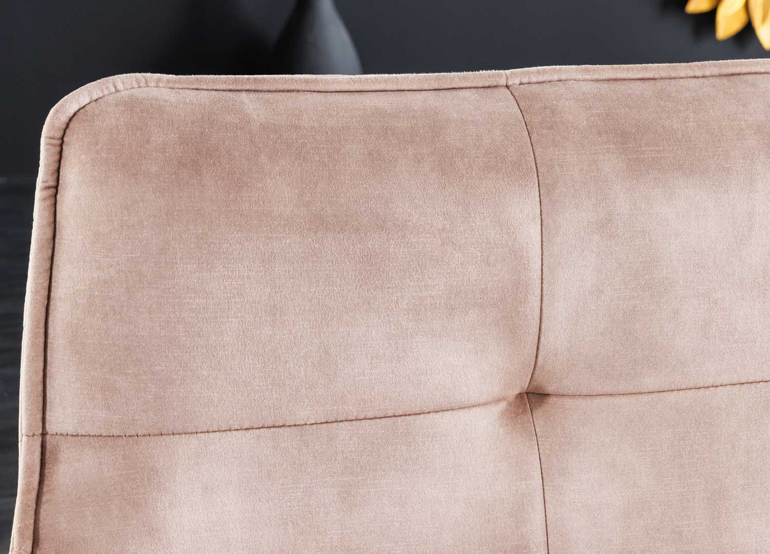 Banc design en velours grège