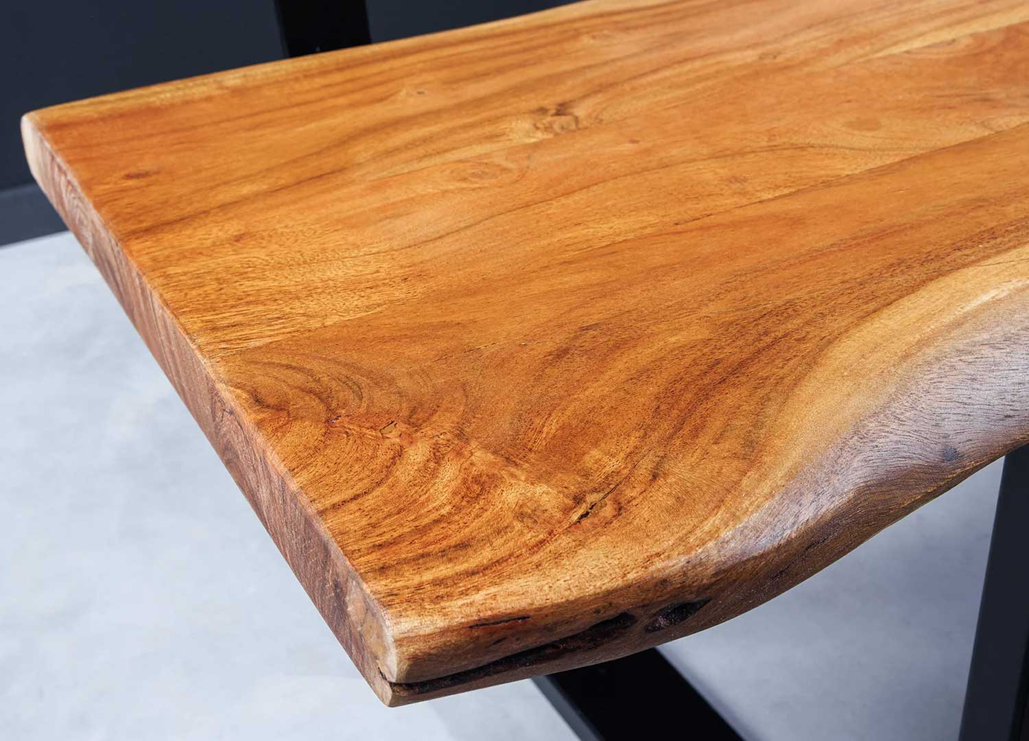 Banc en bois massif 160 cm avec dossier Nivor