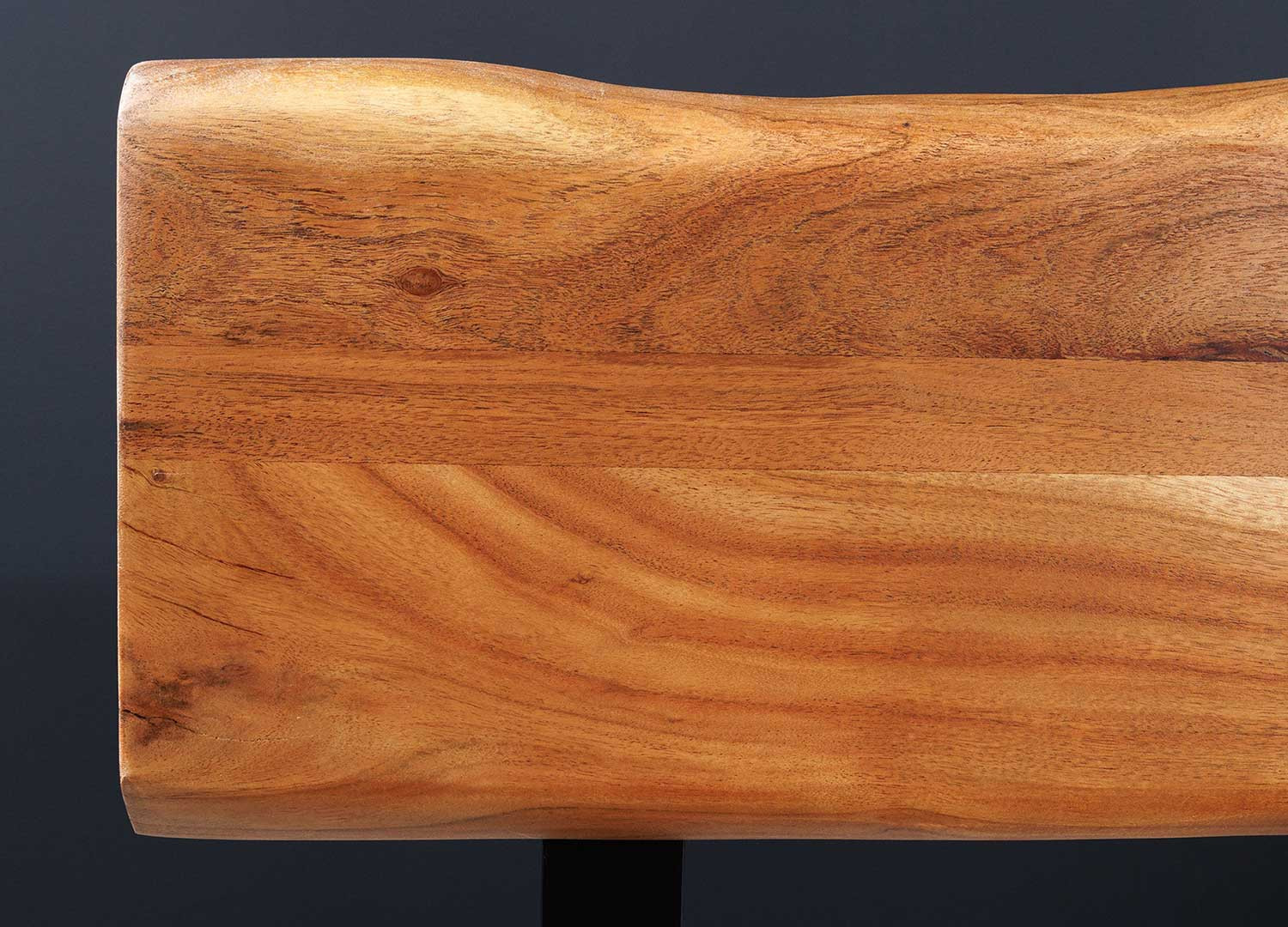 Banc en bois massif 160 cm avec dossier Nivor