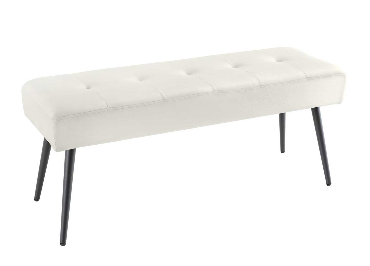 Banc en velours champagne 1m