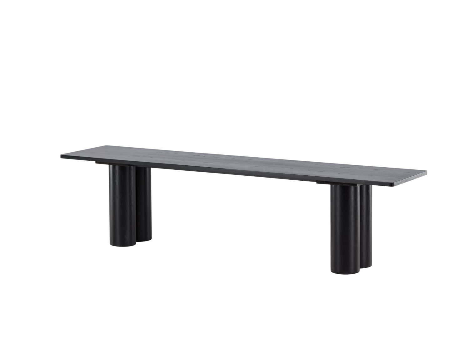 Banc de salle à manger Olivia MDF noir 180 cm vu sous un autre angle