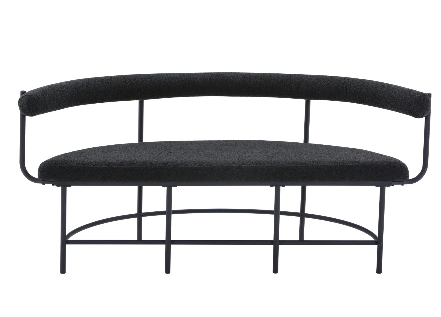 Vue détaillée du banc Stallhagen noir