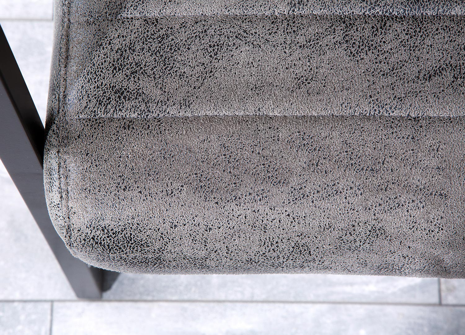 Banquette design avec accoudoirs gris vintage 160 cm