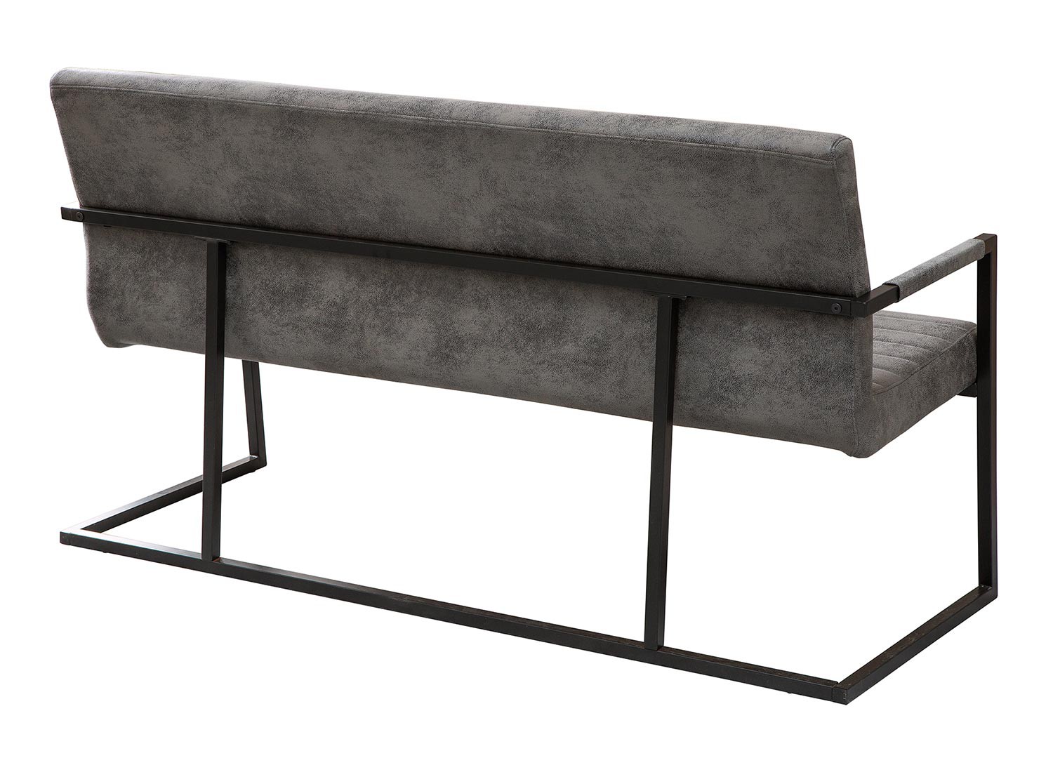 Banquette design avec accoudoirs gris vintage 160 cm