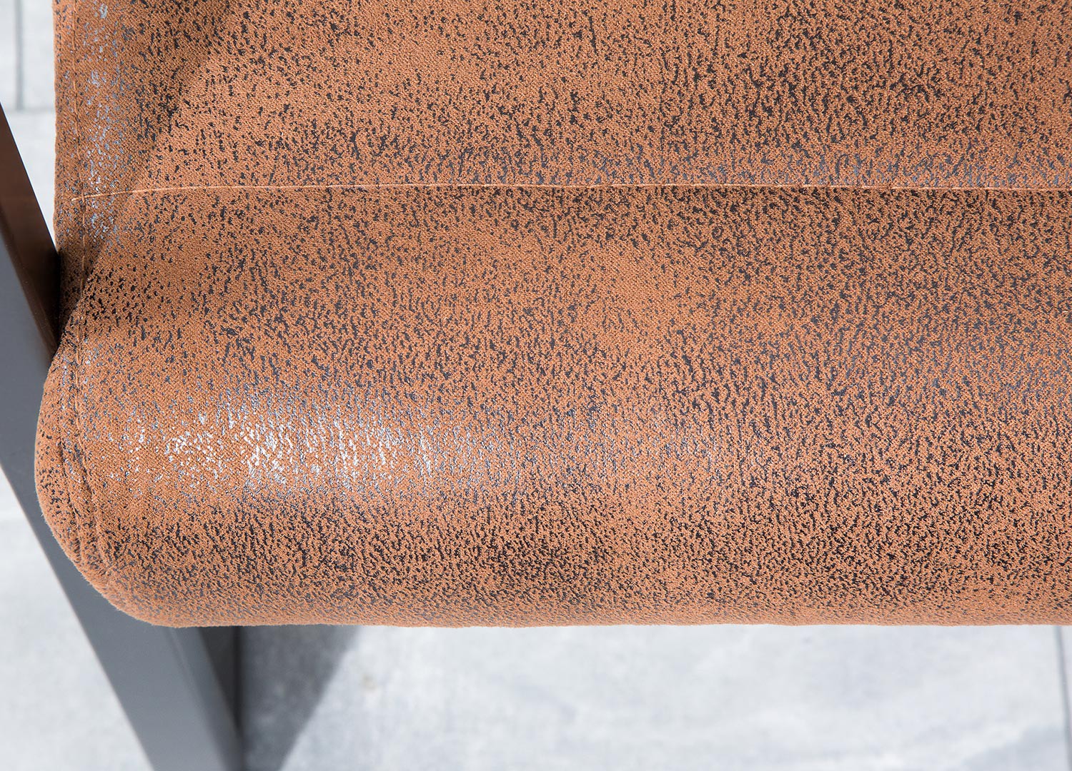 Banquette design avec accoudoirs marron vintage 160 cm