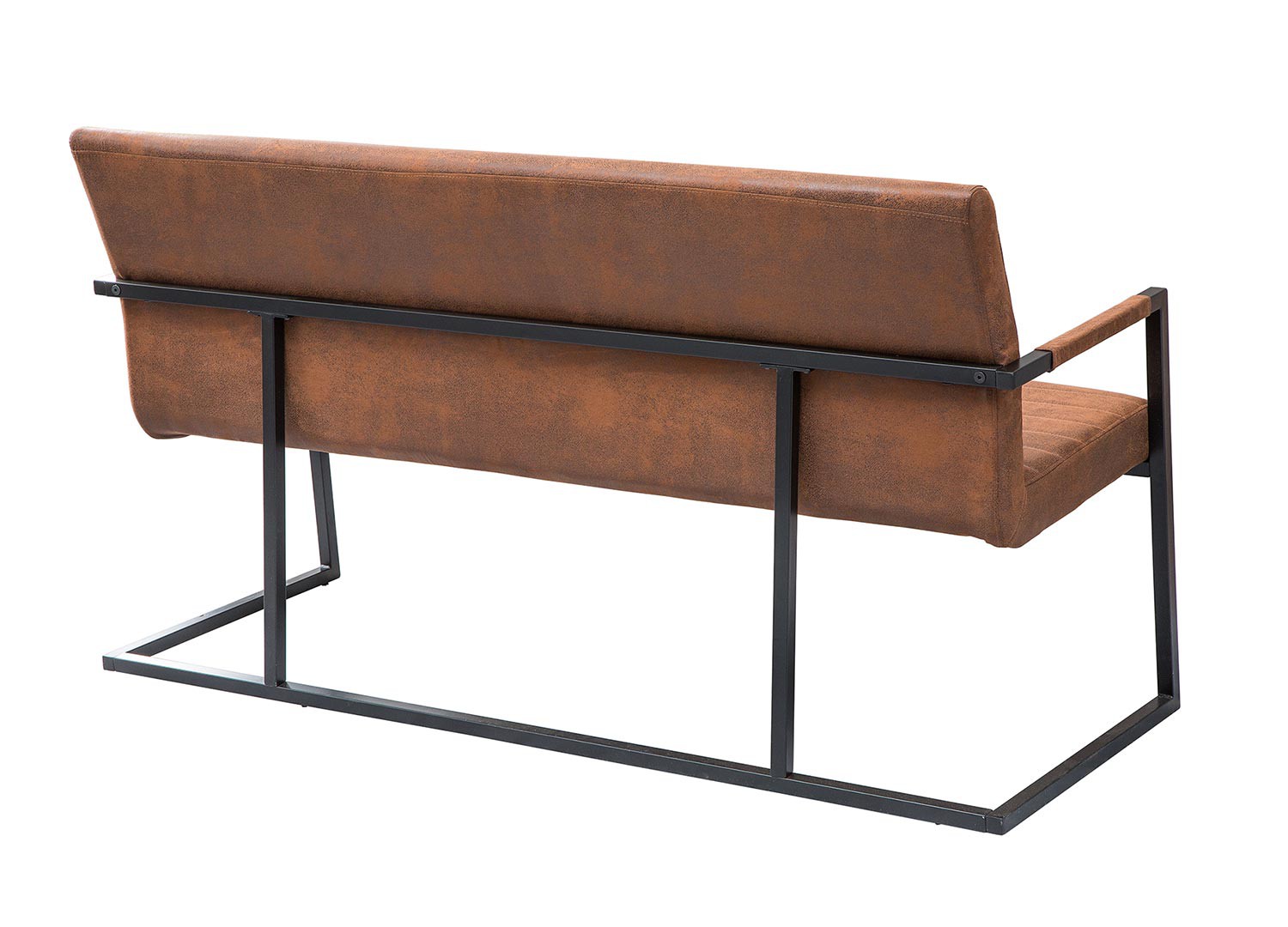 Banquette design avec accoudoirs marron vintage 160 cm