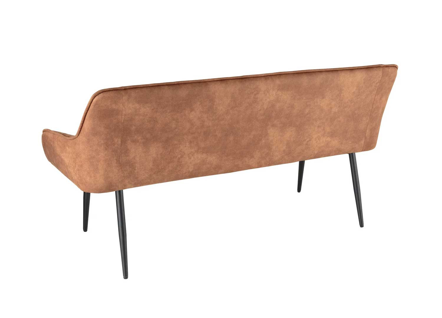 Banquette design marron avec accoudoirs 160 cm Issa
