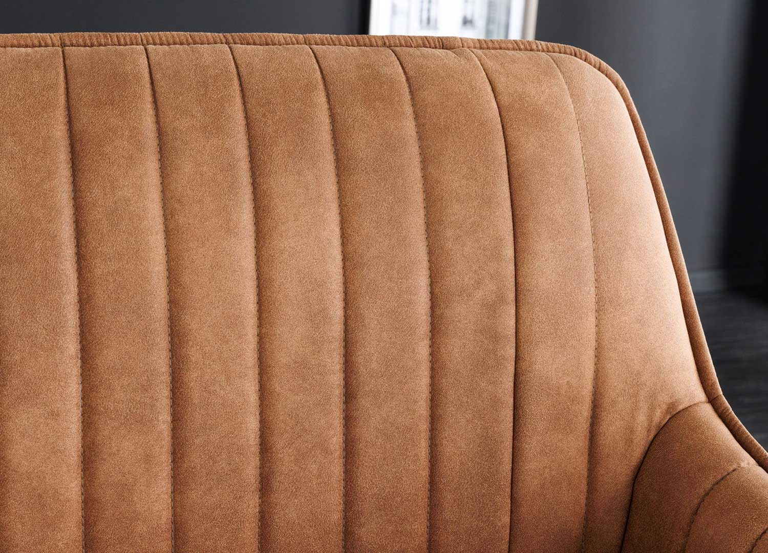 Banquette design marron avec accoudoirs 160 cm Issa