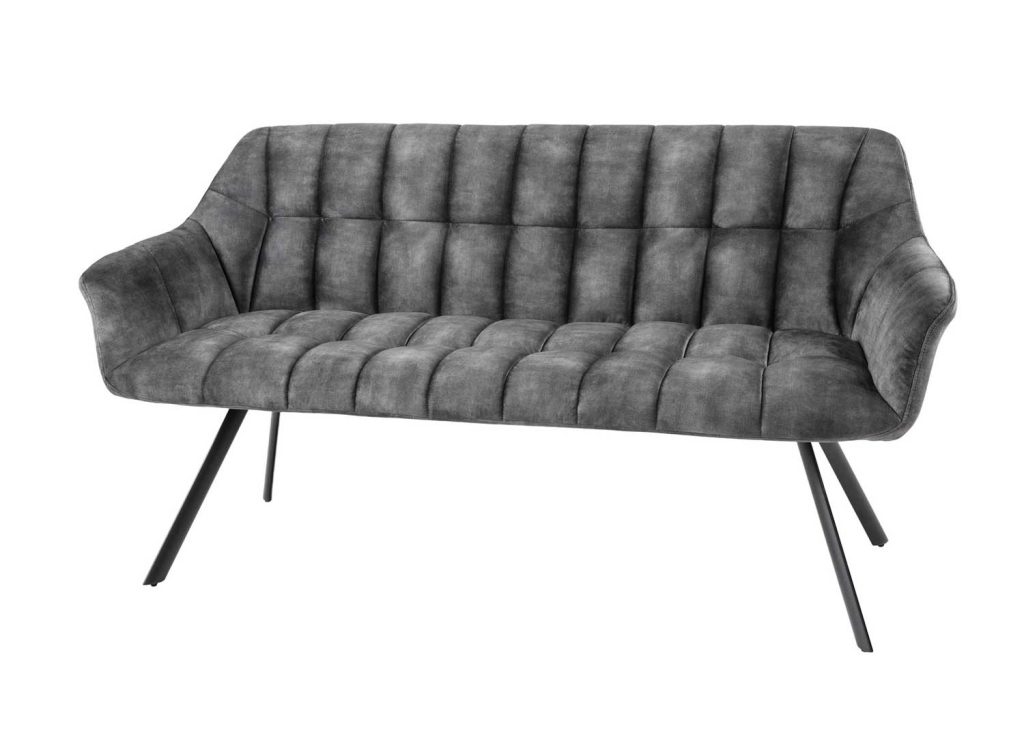 Banquette papillon 165 cm velours gris