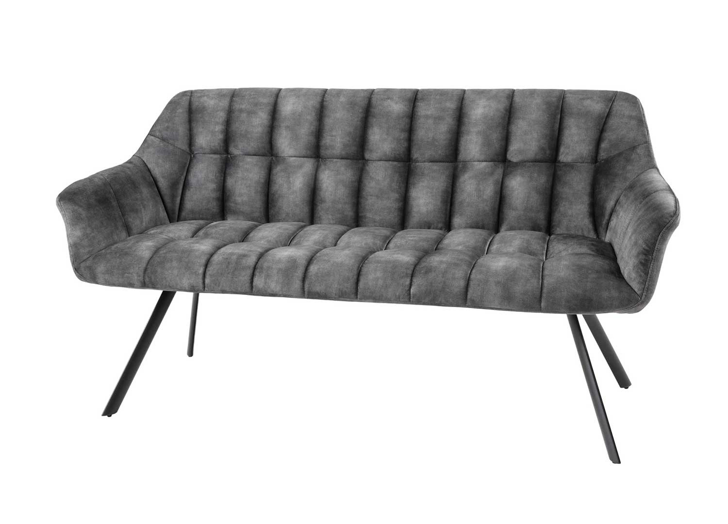 Banquette papillon 165 cm velours gris