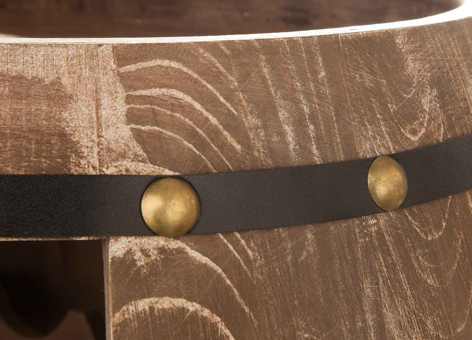 Casier à vin fût de tonneau en sapin 23 bouteilles