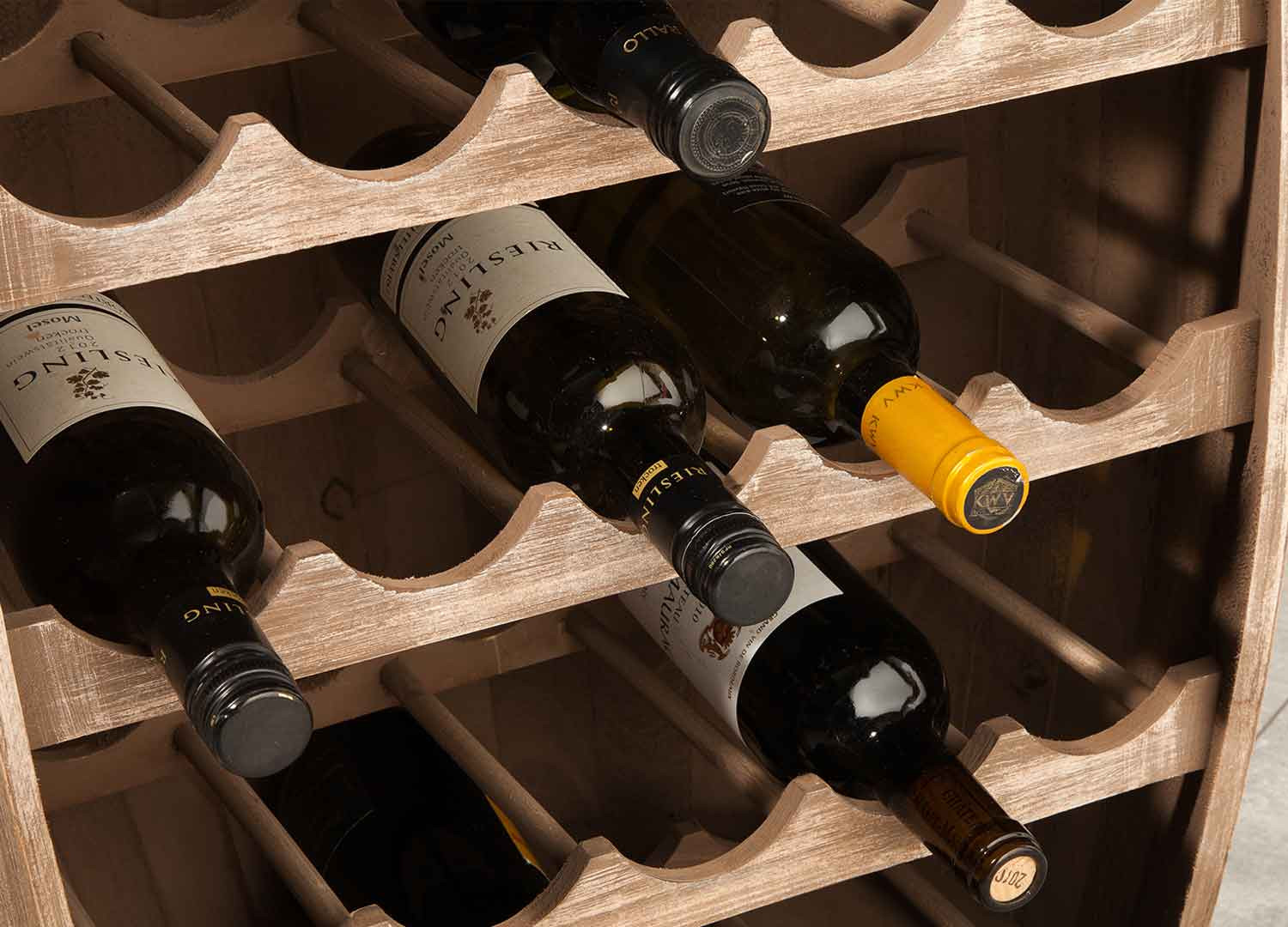 Casier à vin fût de tonneau en sapin 23 bouteilles