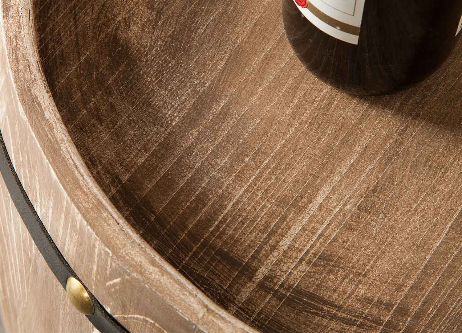 Casier à vin fût de tonneau en sapin 23 bouteilles