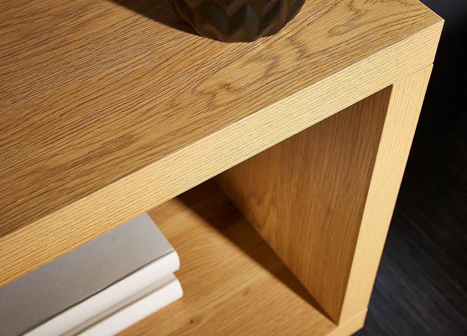 Bibliothèque étagère chêne et métal