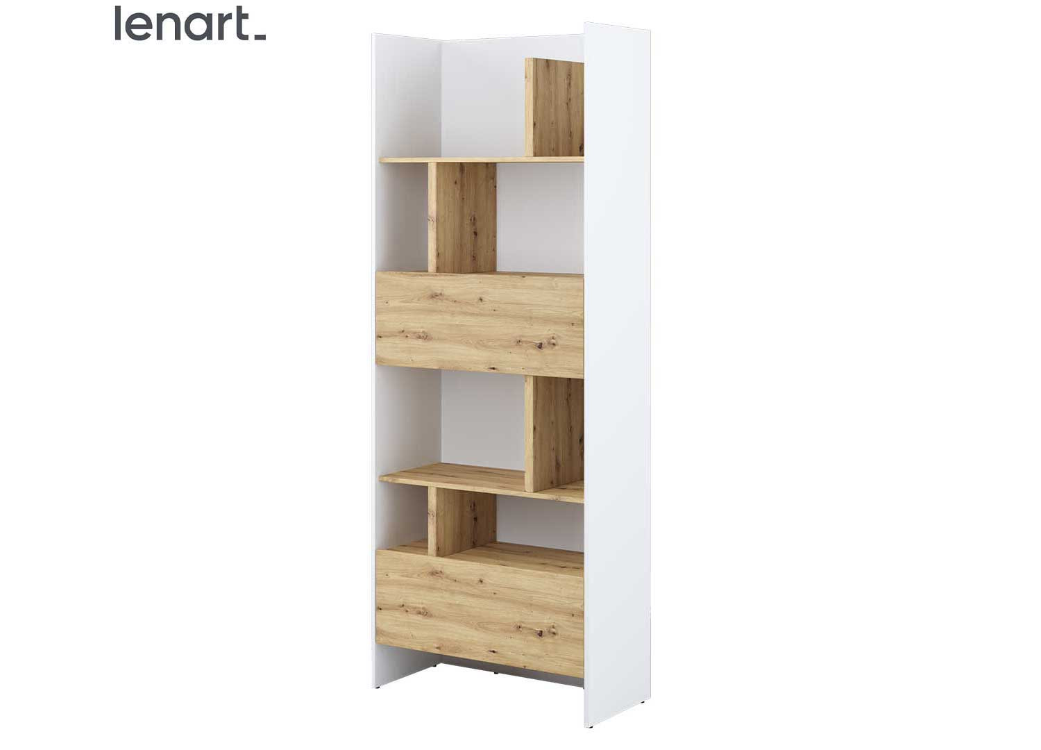 Bibliothèque moderne blanche et chêne artisan Bed Concept