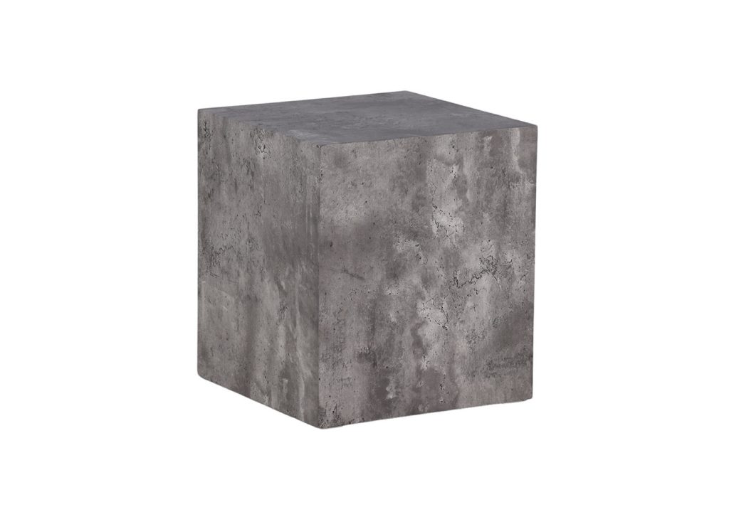 Bout de canapé carré gris foncé chiné