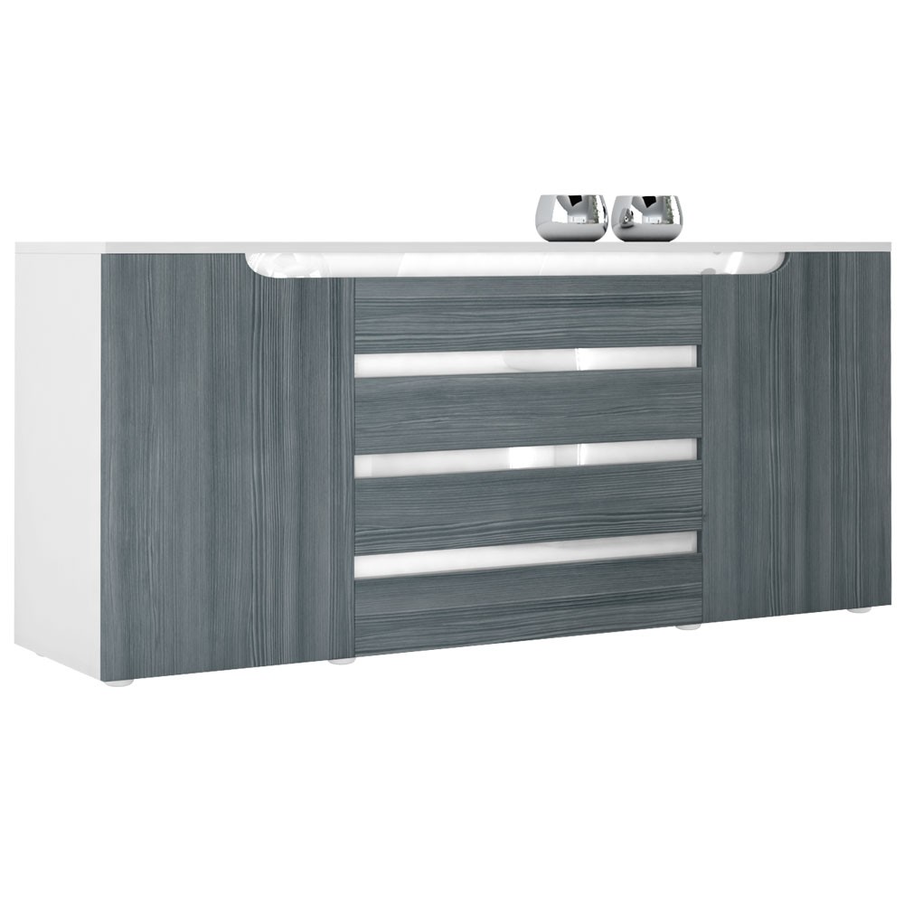 Buffet 2 portes & 4 tiroirs design 166 cm