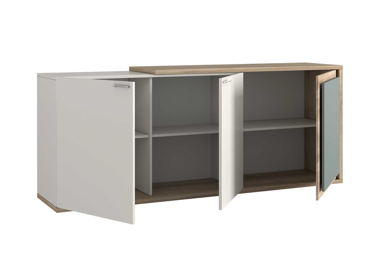 Buffet 3 portes 200 cm à LED Elska