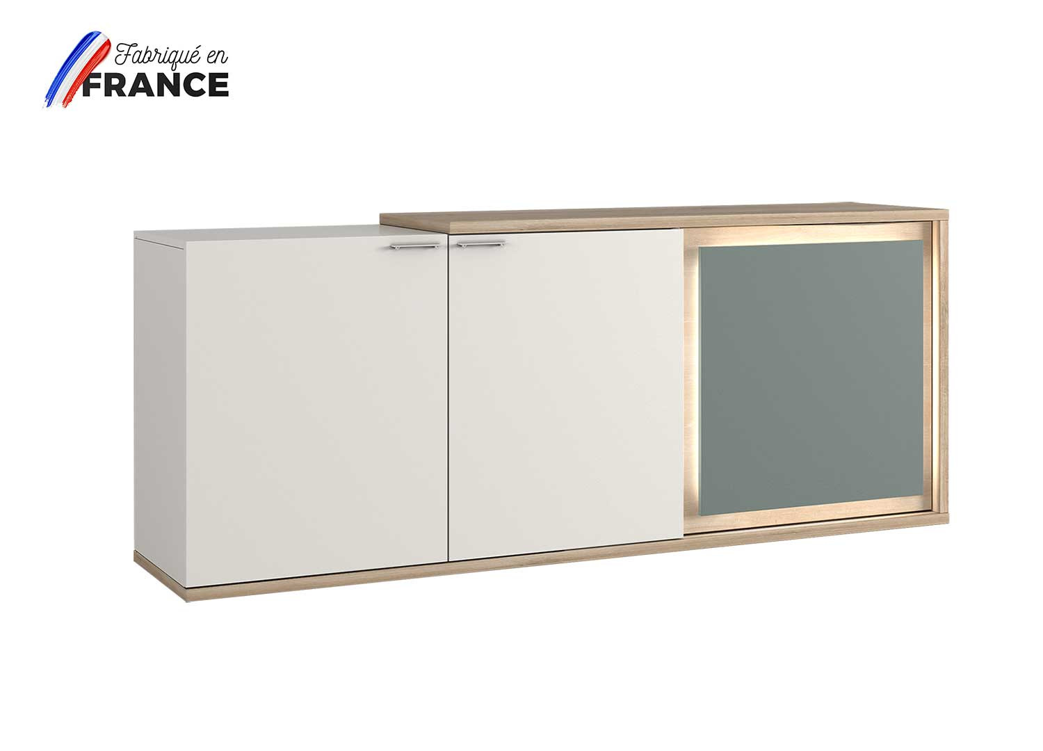 Buffet 3 portes 200 cm à LED Elska