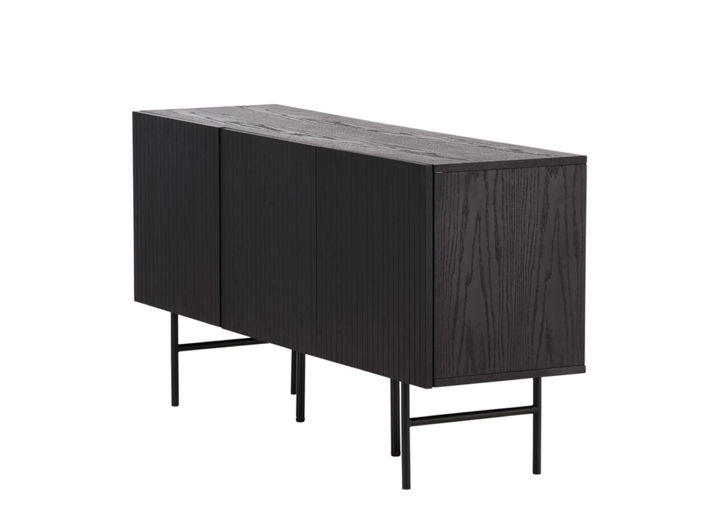 Buffet 3 portes noir bois contemporain