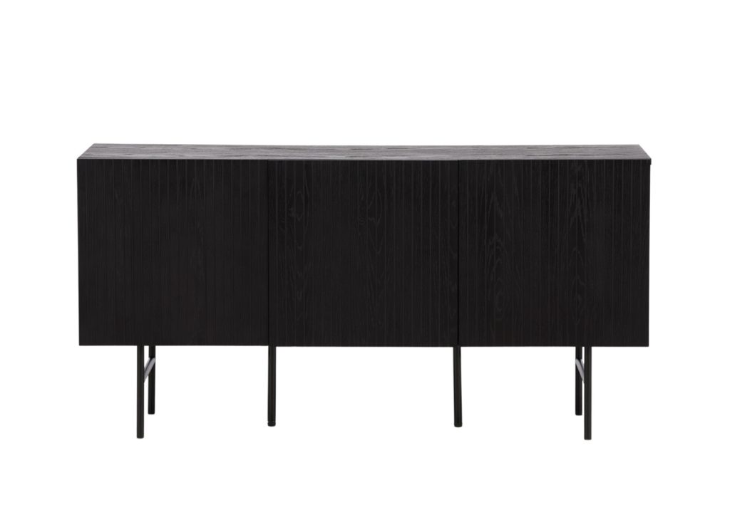 Buffet 3 portes noir bois contemporain